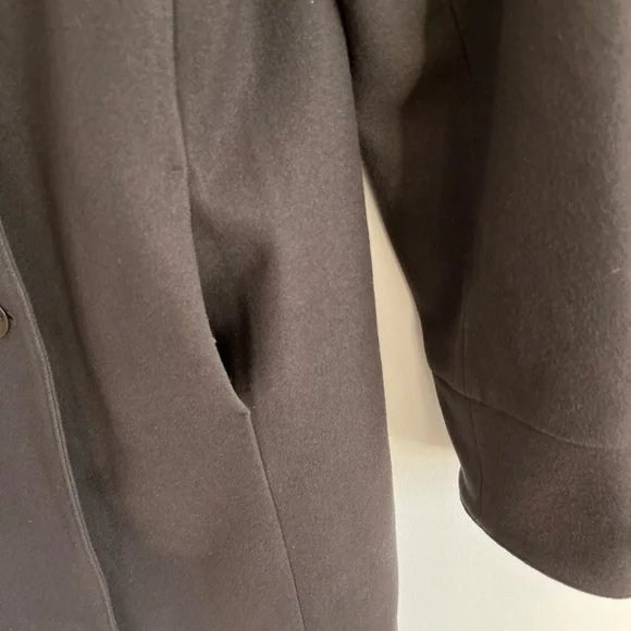 Sessùn New Haven Wool Long Brown Double Breasted Pea Coat - Picture 2 of 13